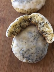 Keto Iced Lemon Poppy Cookies *Gluten Free* Diabetic Friendly* Only 1 Net Carb!