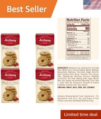 Soft Baked Raspberry Oatmeal Cookies, Kosher & Vegetarian, Snack Pack of 4