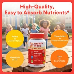 SmartyPants Kids Multivitamin Gummies with Omega 1 Count (Pack of 1), Orange