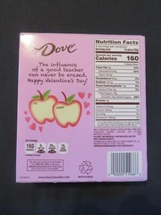 (2) Dove Silky Smooth Solid Milk Chocolate Apples #1 Teacher 4 Oz Each *O