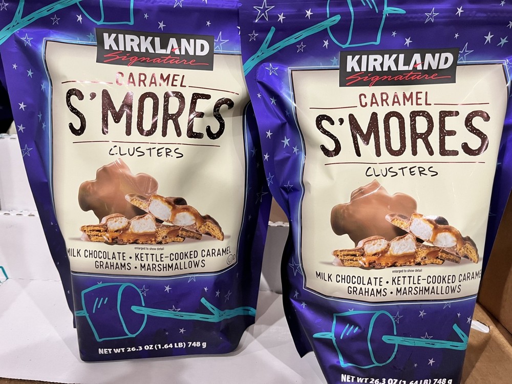 2 Packs- Kirkland Signature Caramel S’mores Clusters, 26.3 oz Each