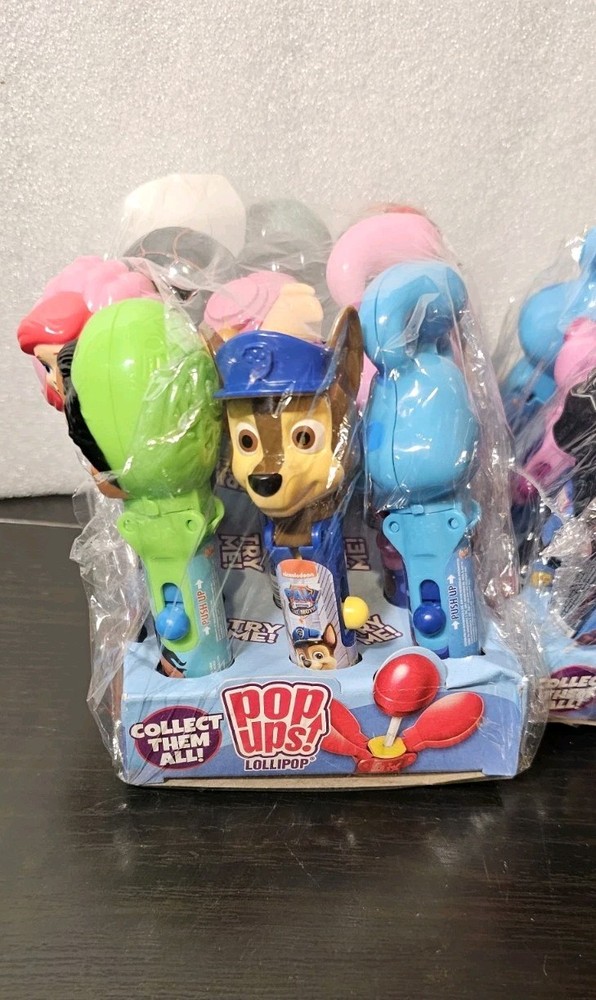 Pop Ups Lollipop 24 PK Assorted Flix Lollipops Spiderman Disney Paw Patrol More