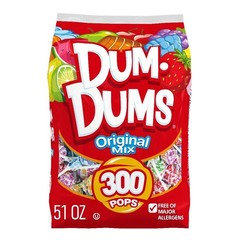 Assorted Fruit Flavor Lollis Hard Candy Party Bag 300 Count 51 oz