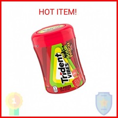 Trident Vibes SOUR PATCH KIDS Redberry Sugar-Free Chewing Gum, 40 Piece Bottle
