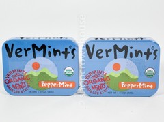 2 VerMints USDA Organic Pastilles Breath Mint PEPPERMINT 1.41 oz tins