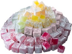 Cerez Pazari Turkish Delight with Rose, Orange and Lemon Mix Flavours 8.1 Oz Gou