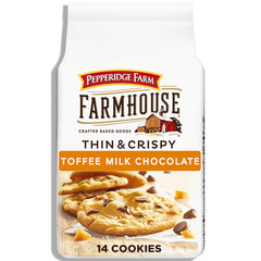 Farmhouse Thin & Crispy Toffee Milk Chocolate Cookies, 6.9 Ounce Bag (Pack of 2)