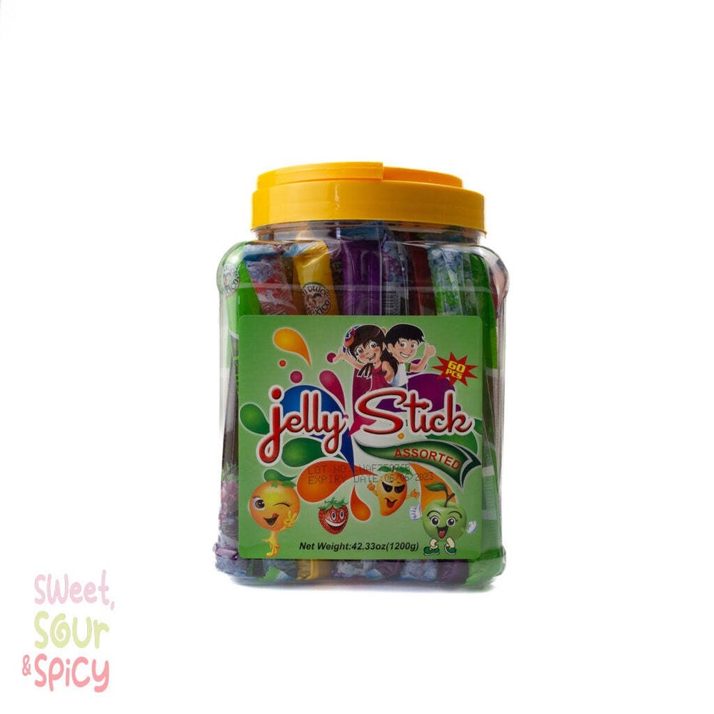 MI DULCE MEXICO Jelly Stick Assorted Flavors || 60 Pc (Net 42.33oz)