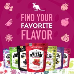 Wiley Wallaby 5.5 Ounce Very Berry Low Sugar (Pack of 3), black