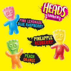 Heads 2 Flavors in 1 Soft & Chewy Candy, Bulk Candy, 12 – 8 Oz Bags