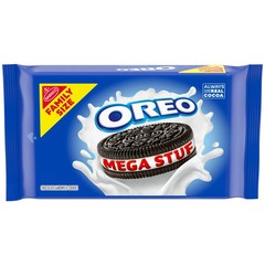 (3 Pack) OREO Mega Stuf Chocolate Sandwich Cookies, Family Size, 17.6 Oz
