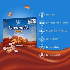 ChocZero Almond Caramels, Sugar Free Caramel Candy with 9 Ounce (Pack of 1)
