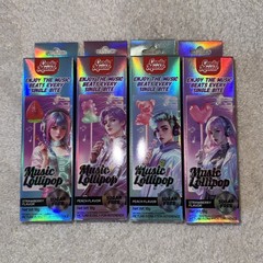 Candy Master Music Lollipops 4 PACK 2 Strawberry And 2 Peach