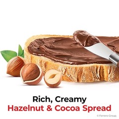 Nutella Hazelnut Spread With Cocoa For Breakfast, 26 Oz or 35.3 Oz Jar