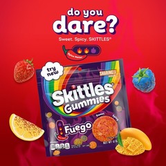 Skittles, Gummies Fuego Sweet and Spicy Gummy Candy, Sharing 5.8 ounce, Multi