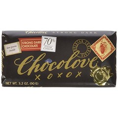 Chocolove Strong Premium Dark Chocolate Bar, Non-GMO, (90 G) 3.2oz (144 Pack)