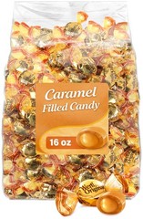Caramel Filled Creamy Hard Candy Bulk, Soft Center 16 Ounce (Pack of 1)