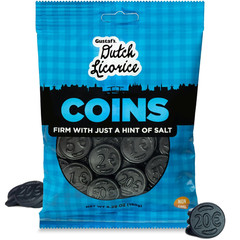 Gustaf’S Salted Dutch Licorice Coins – 5.2Oz Bag – Salted Black Licorice Coins –