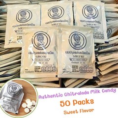 50x Authentic Chitralada Compressed Milk Tablet Snack Candy Sweet Flavor 25g