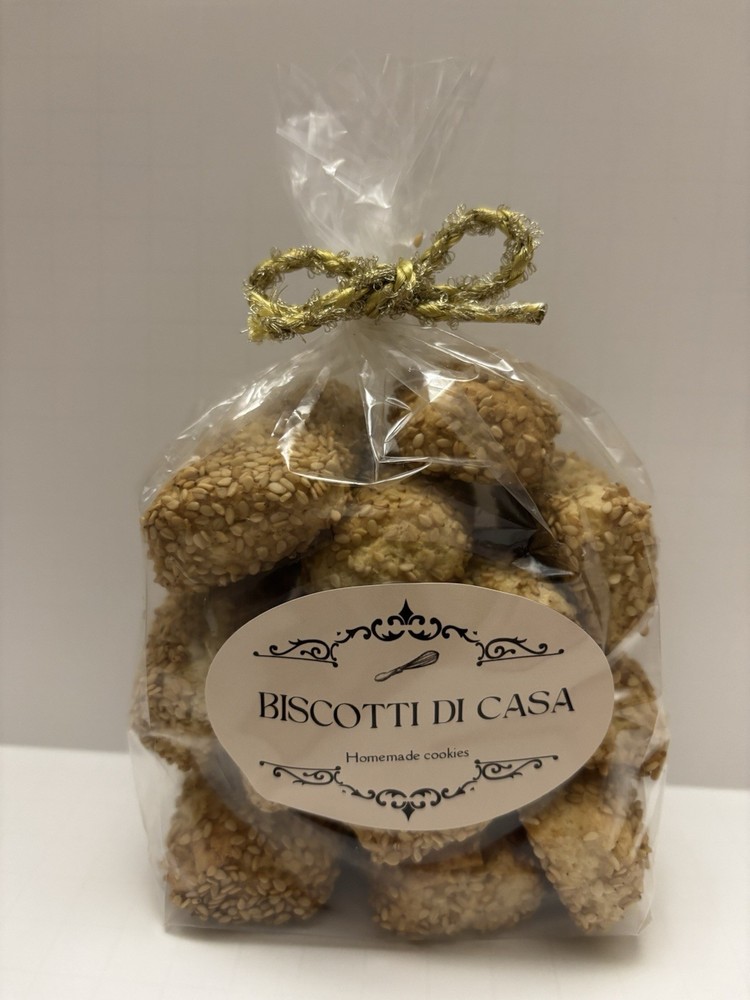 Homemade Reginelle “LittleQueens” Rustic Sicilian Sesame Seeds Biscotti Cookies