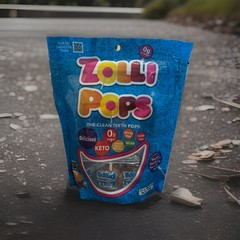 Zollipops Clean Teeth Pops Sugar Free Candy with Xylitol, Dye-Free Lollipops – K