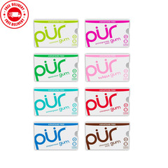 PUR Chewing Gum Aspartame Free Natural Flavor – 8 Packs of 9 Pieces