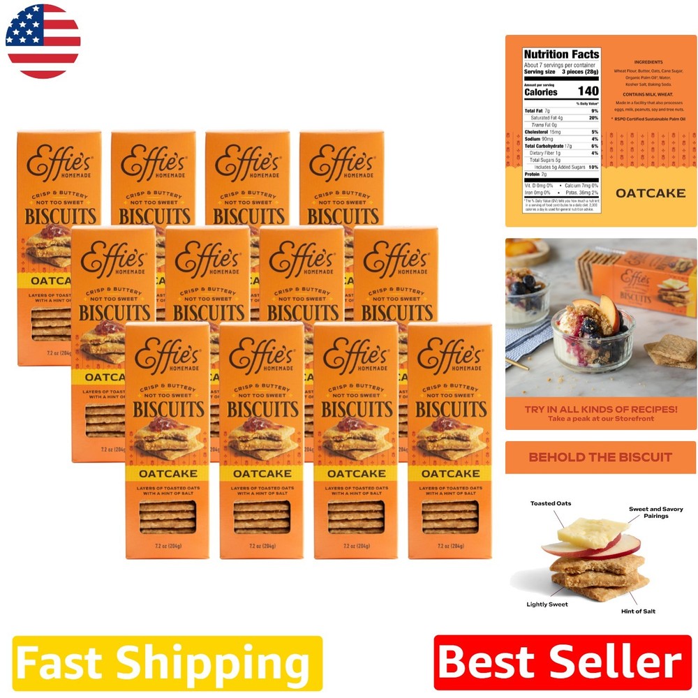 12 Pack Oat Biscuits – Natural, Specialty, Authentic British Taste