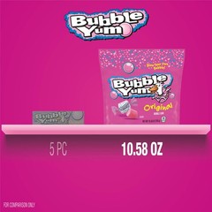 BUBBLE YUM Original Flavored Chewy, Bubble Gum 1 Count (Pack of 1), Multi