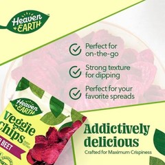Heaven & Earth Beet Chips – Non-GMO, Gluten Free, Kosher – 5oz (2 Pack)