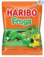 Haribo Frog Gummi Candy, 5 oz. Bag (Pack of 3)