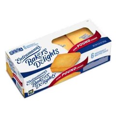 Entenmann’s Minis Pound Cake, 6 Individually Wrapped Snack Cakes per box