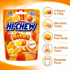 Hi-Chew Mango & Orange Japanese Chewy Fruit Candy 1.59 oz (Pack of 12)