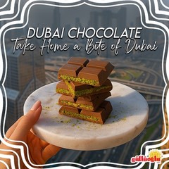 Dubai Chocolate Kunafa Pistachio, 200 gr (The Original), Daily Fresh Pack of 100