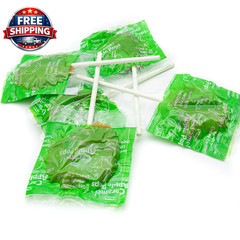 Caramel Apple Pops 1 Lb – Suckers with Chewy Coating and Hard Center, Individual