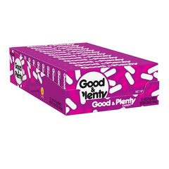 GOOD and PLENTY Licorice Fat Free, Candy Boxes, Vegetarian, 6 Oz (12 Count)