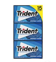 New Trident Original Flavor Sugar Free Gum 15×14 Packs (210 Pieces)Free Shipping