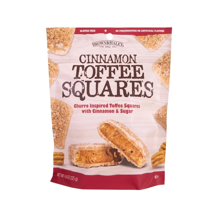 Brown & Haley 4 oz CINNAMON TOFFEE SQUARES Like Disneyland Churro Toffee BB 9/26