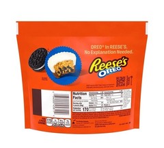 REESE’S OREO Milk Chocolate & White Creme Peanut Butter Miniatures Cups 9 oz Bag