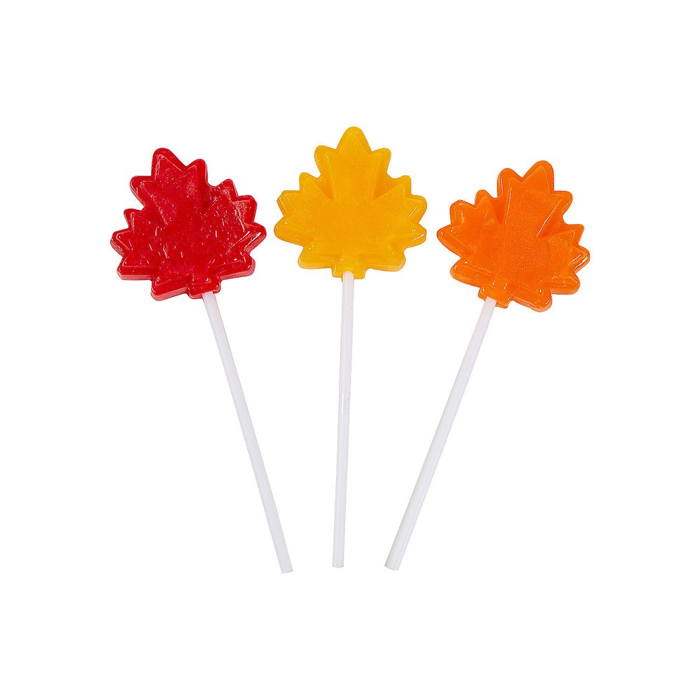Fun Express Leaf-Shaped Lollipops – 12 Pc