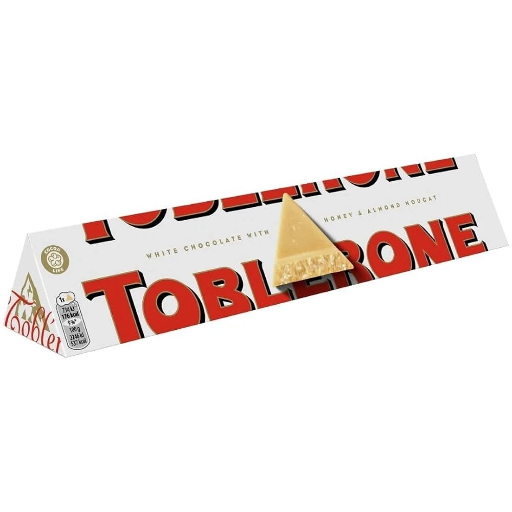 Toblerone White Chocolate Bar with Honey and Almond Nougat 340g Dad Father’s Day