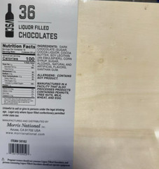 VSC Liquor Filled Chocolates Gift Wooden Box 36 CT 14 oz FRESH💥2025💥