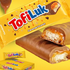 2 BOX TofiLuk Caramel Crunch Chocolate 24 x 33g Bars HALAL Crispy Candy EXPRESS