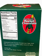 ROCKET CHOCOLATE CAFFEINE ENERGY 100 CT.FREE SHIP/DARK MINT + A SURPRISE GIFT.