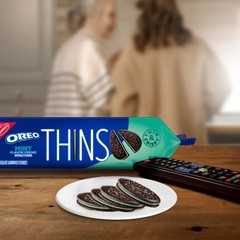 (2 pack) OREO Thins Mint Creme Chocolate Sandwich Cookies, 9.21 oz