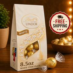 Lindt Lindor White Chocolate Candy Truffles, 8.5 oz. Bag- Free Shipping
