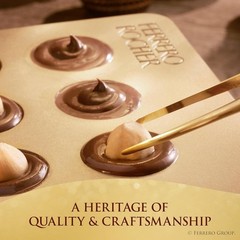 Ferrero Rocher Gourmet Hazelnut Milk Chocolate Gift Box, 42 Individually Wrapped