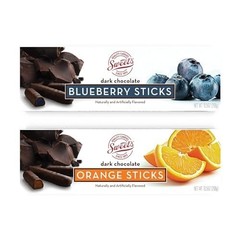 Kosher Certified Dark Chocolate Fruit Flavored Sticks – Pack of 2, 10.5oz