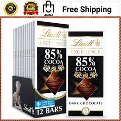 EXCELLENCE 85% Cocoa Dark Chocolate Bar, Dark Chocolate Candy, 3.5 Oz. (12 Pack)