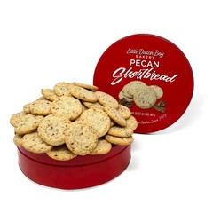Gourmet Pecan Shortbread Cookies Tin, 32 oz Bulk Box, Approx. 60 Cookies, Rich