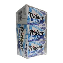 Trident White Peppermint Sugar Free Gum 12 Packs of 16 Pieces (192 Total Pieces)